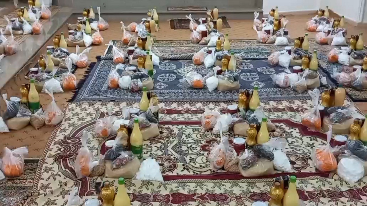 توزیع ۸۰ بسته معیشتی توسط موکب بقیةالله مراغه