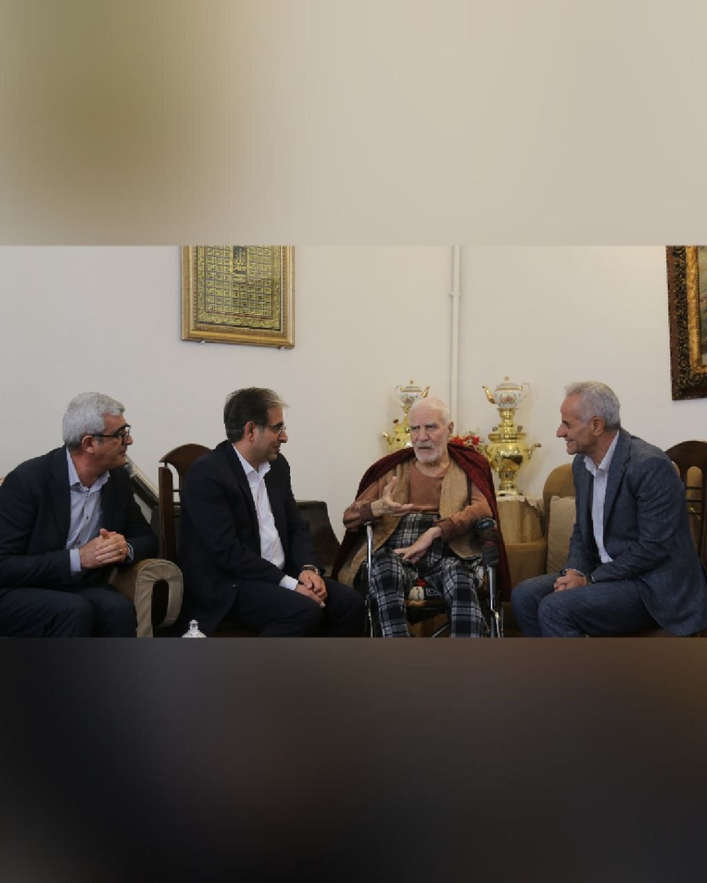 دیدار محمدزاده با استاد باریشماز؛ چهره ادبی و شاعر نام‌آشنای مراغه‌ای