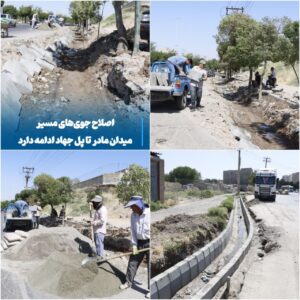 پیشرفت ۳۰ درصدی طرح ساماندهی جوی‌های میدان مادر تا پل جهاد