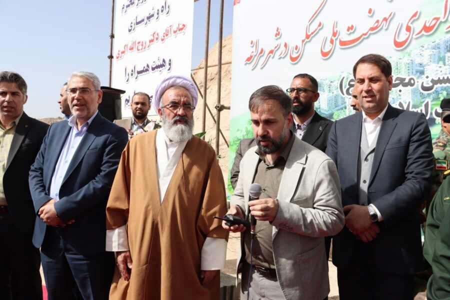 کلنگ‌زنی طرح بزرگ ۱۶۸۰ واحدی نهضت ملی مسکن مراغه