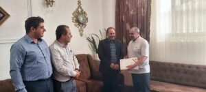 دیدار معاون رئیس سازمان و مدیر جهاد کشاورزی مراغه با خبرنگار جانباز به مناسبت روز خبرنگار