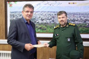 تقدیر ویژه سپاه مراغه از خدمات شهری در آیین تشییع شهید دکتر مالک رحمتی