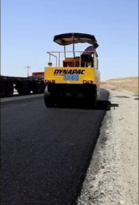 پایان مراحل نهایی پروژه آسفالت محور مراغه–هشترود در مراغه