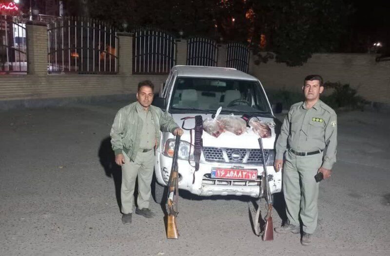 توقف شکارچیان غیرمجاز در دامنه سهند