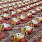 اهدای ۱۰۰ بسته حمایتی معیشتی میان خانواده‌های نیازمند مراغه