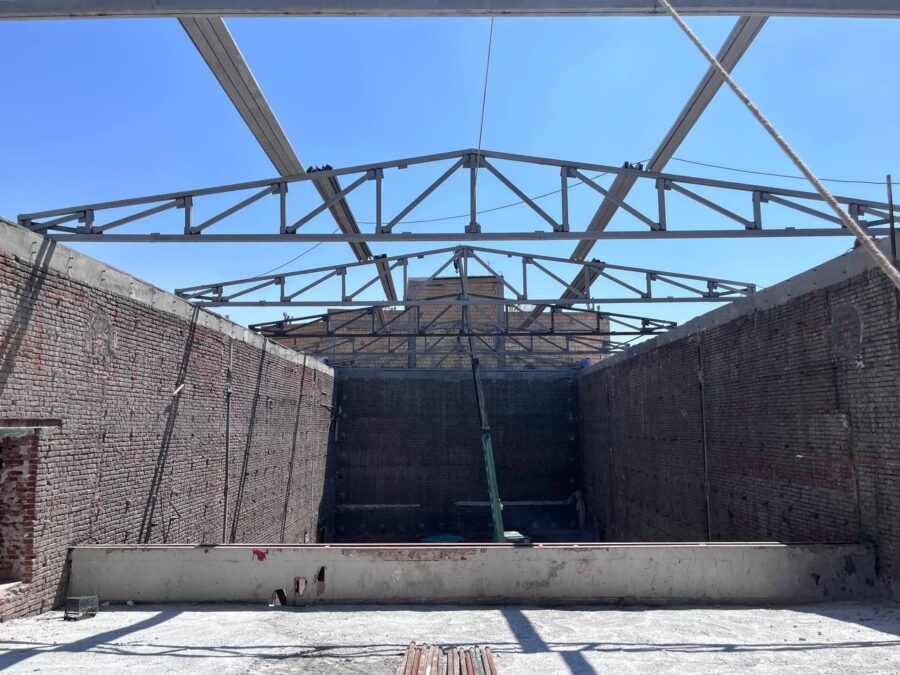 نصب خرپا و مهاربندی سقف پردیس سینمایی قدس