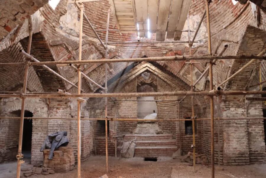 مرمت حمام تاریخی خواجه‌ نصیر مراغه ادامه دارد